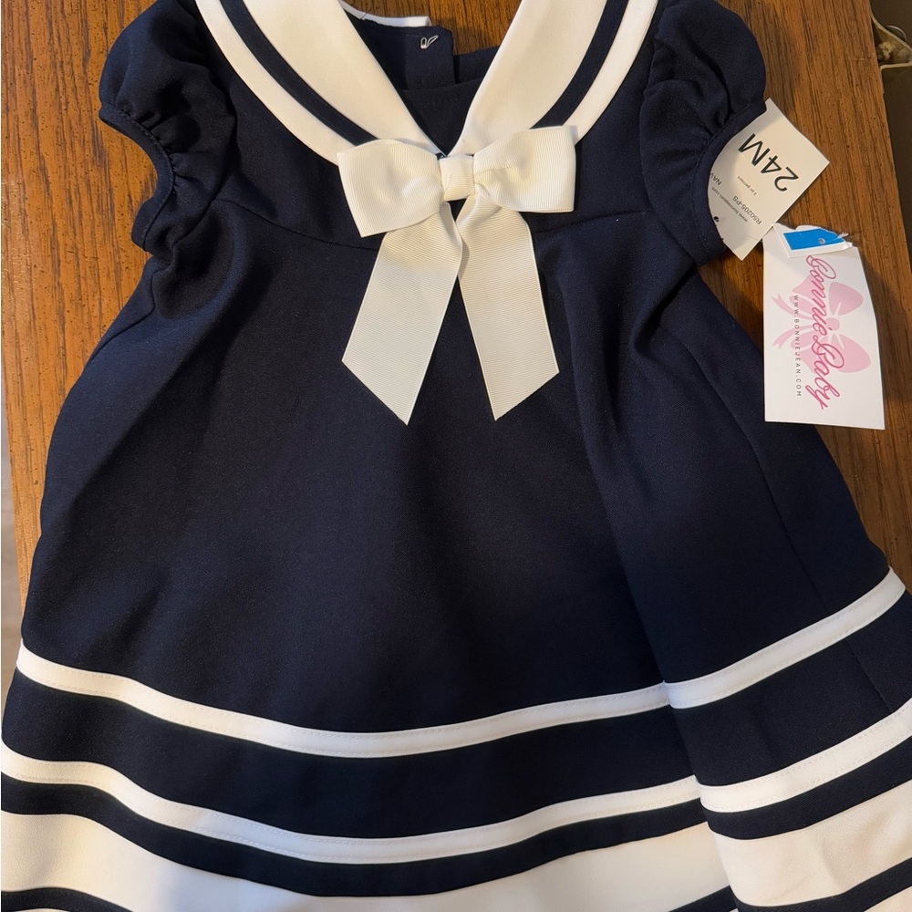 Navy and White Kids Dress